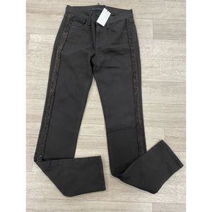 J BRAND Metal Trim Black Skinny Jeans